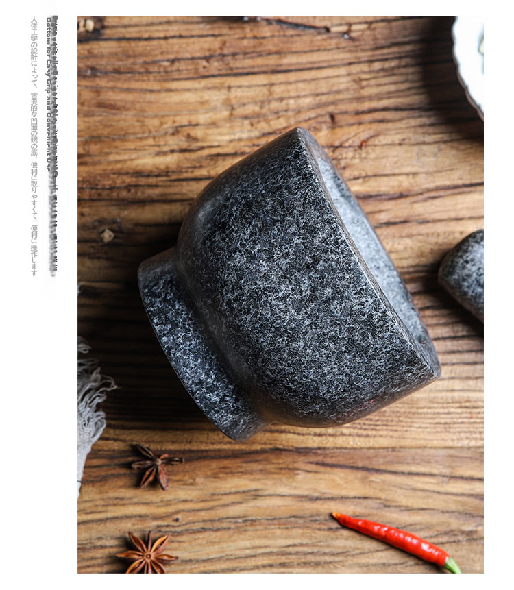Universal Marble Garlic Crusher Mortar Pestle Garlic Masher Stone Mortar Household Grinder Ginger Crusher Spice Grinder 15