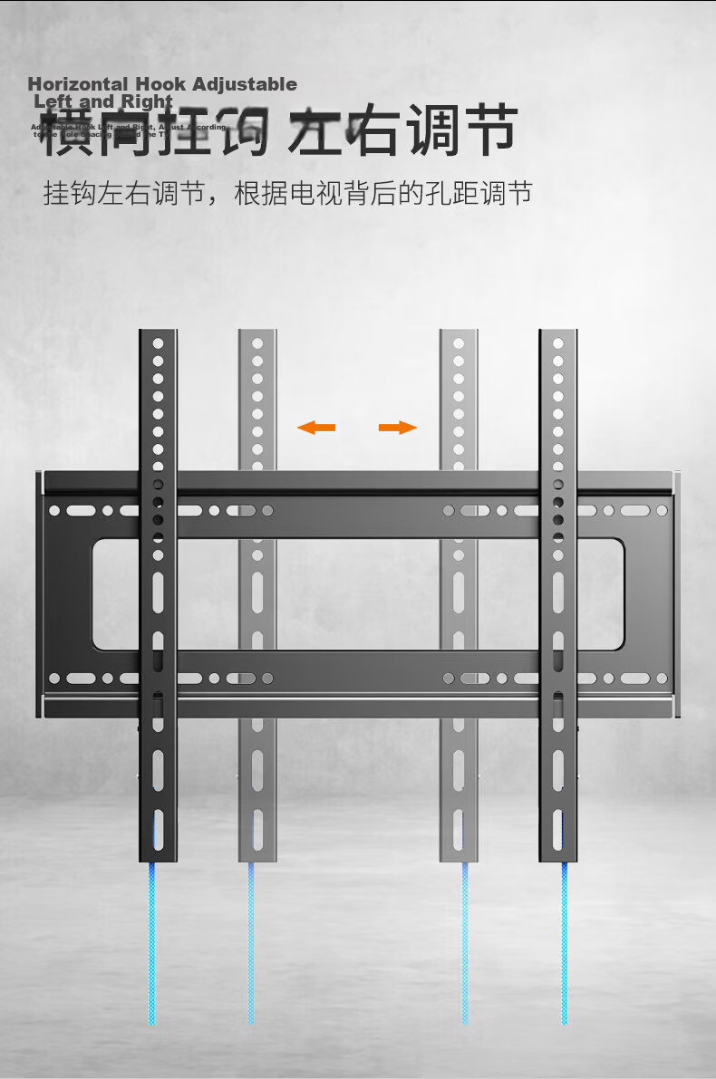 Jiangwutong TV Wall Mount [55-120 Inches], Universal Fixed Wall Bracket, Suitable for Xiaomi, Skyworth, Hisense, Huawei, Konka LCD Screen Wall Mount 8