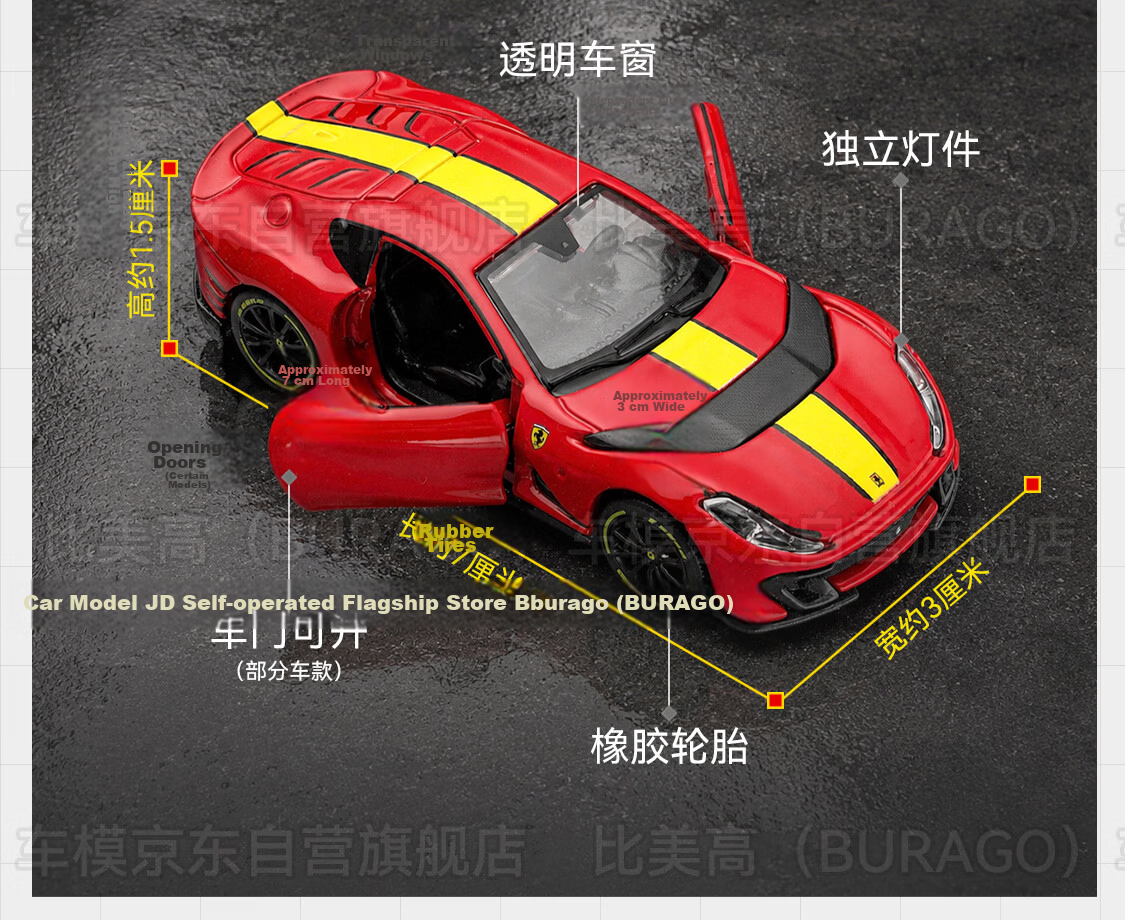 Bimeigao 1:64 Diecast Car Model Assembly Garage Scene High Transparency Acrylic Lighted Parking Lot Display Case 21