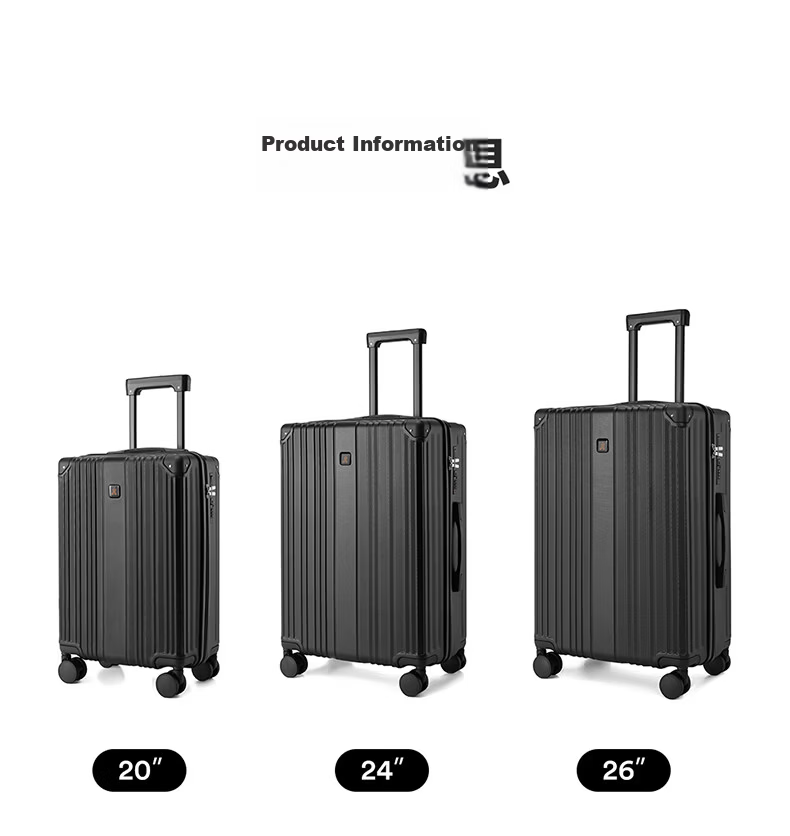 Daocaoren Luggage 24-Inch Suitcase for Men And Women with Spinner Wheels, Password Lock, Large Capacity Travel Case, Leather Suitcase, Check-In Case 6