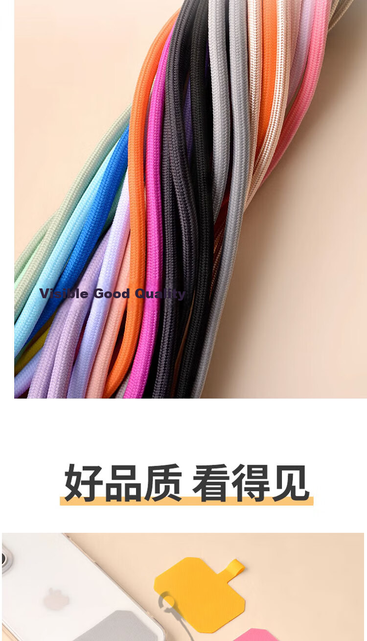Dipuer Phone Lanyard, Neck Strap, Crossbody, Handheld, Adjustable, Anti-Loss, Versatile Phone Case, Durable, Long Style, Light Purple, Long Version [Ring Holder + Clip] 17