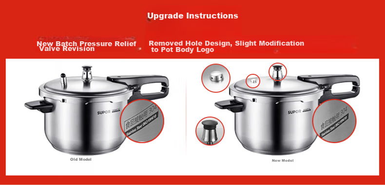 SUPOR Pressure Cooker, 304 Stainless Steel, 24cm, 100KP High Pressure Safe Explosion-Proof, Compatible with Induction Cooker, YW243FB1 17