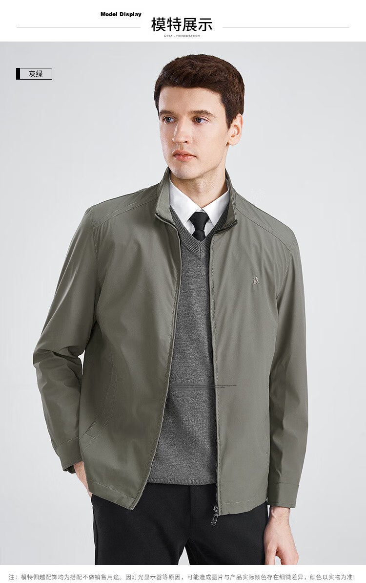 FIRS [Triple-Protection Fabric] Men's Jacket, Business Casual Commuter Stand-Collar Outerwear for Young And Middle-Aged Men, Fall 2026 Collectio 13