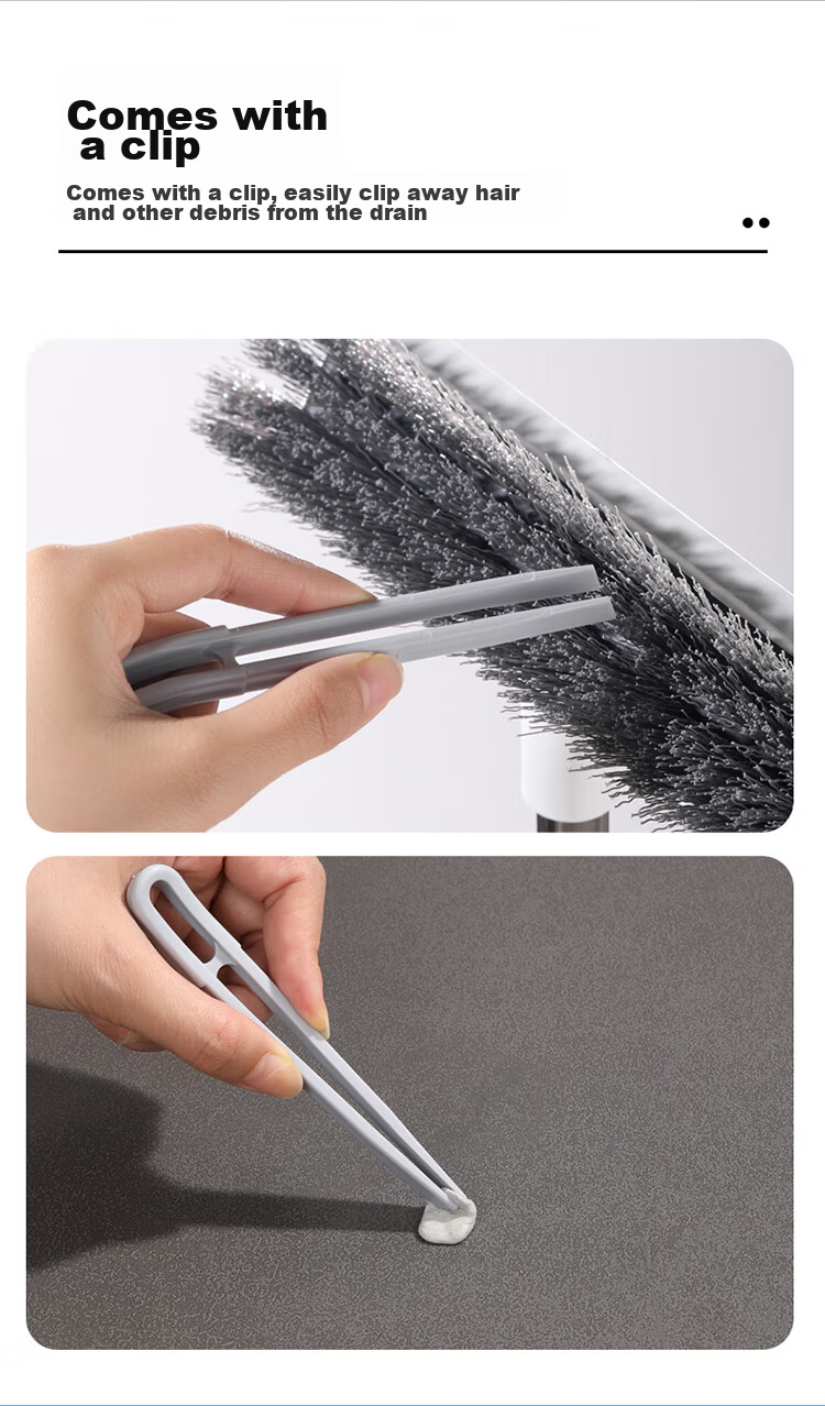 MARYYA Hard Floor Brush with Long Handle, Dual-Use Hanging Water Board Brush for Bathroom Toilet Cleaning, Specialized Cleaning Tool 4