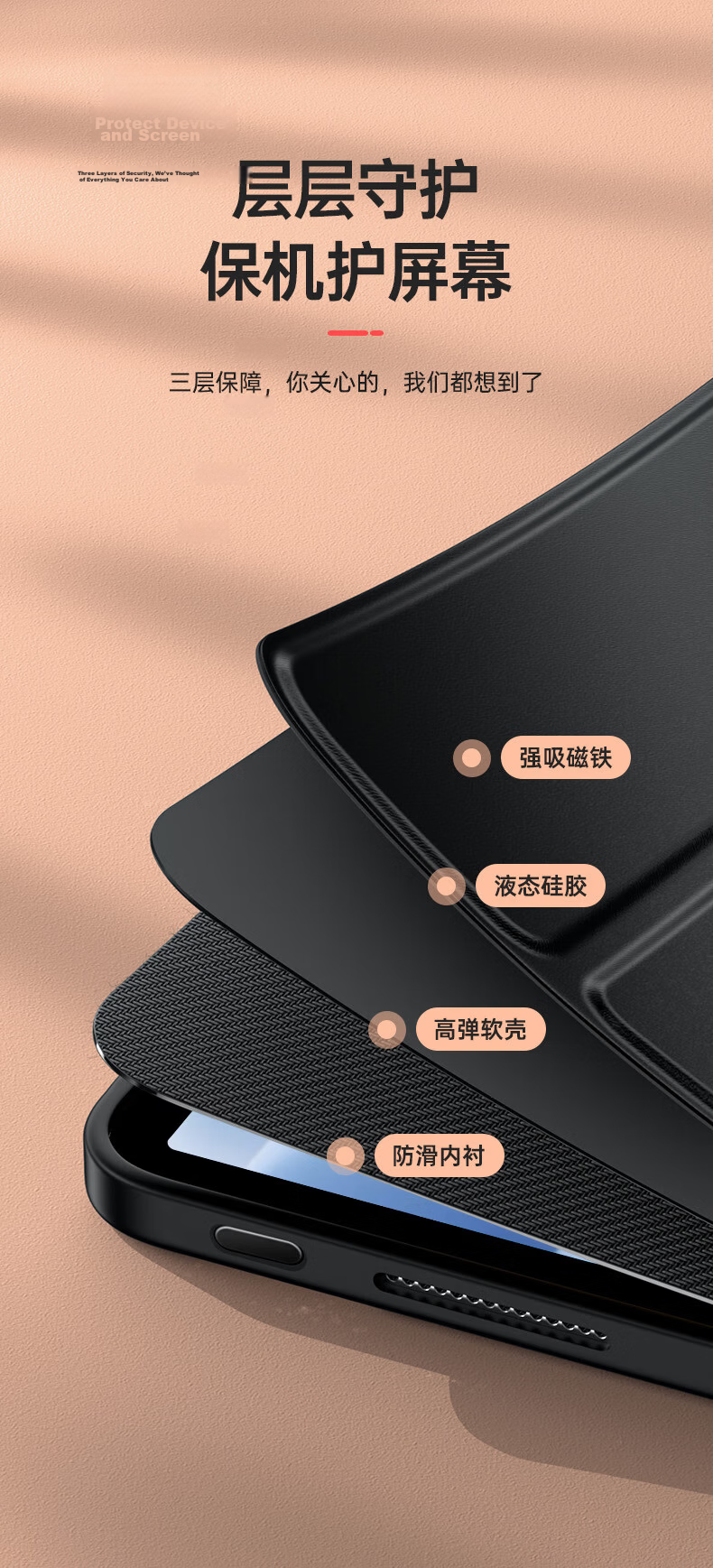 CangHua Compatible with OPPO Pad4Pro Case, 13.2-Inch 2025 Model OnePlus Tablet 2Pro Protective Cover, OPPO Tablet Full Protection Ultra-Thin Tri-Fold Stand Case 5
