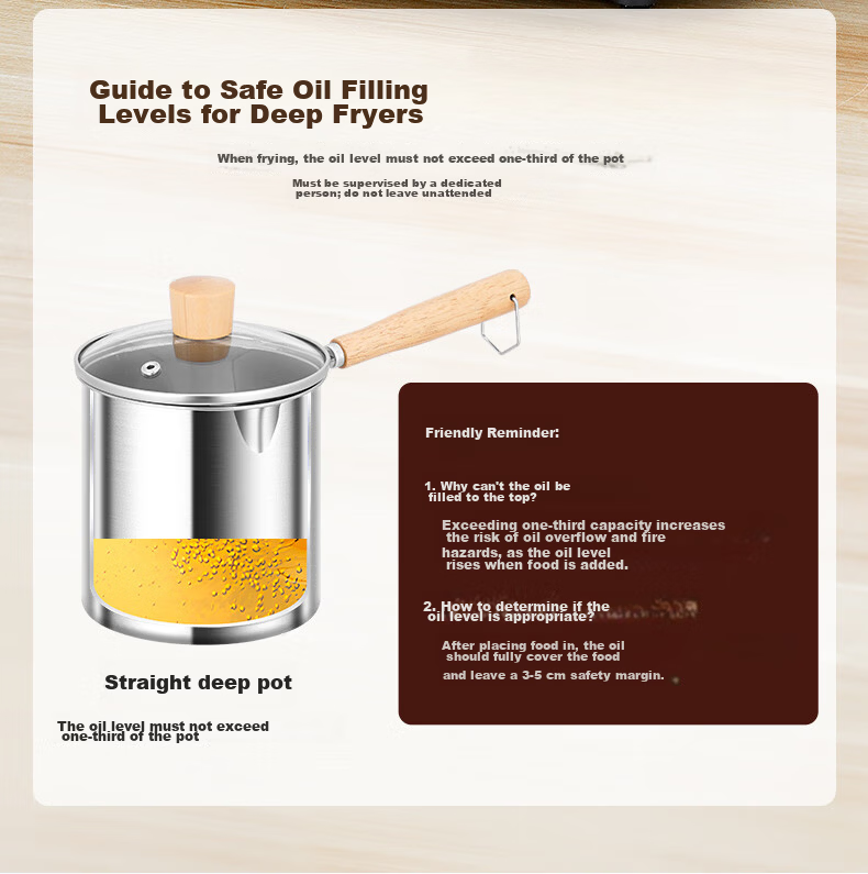KEGOO 304 Stainless Steel Deep Fryer Home Small Fryer with Oil Filter Net for Skewers Tempura and Fried Eggs KG544 11