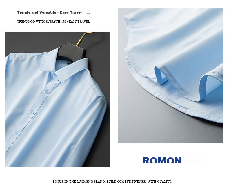 Romon Modal Men's Business Short Sleeve Non-Iron Dress Shirt Summer Thin Formal White XL 18