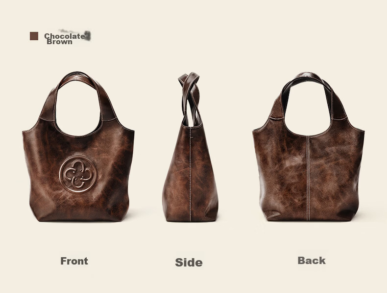 CASSILE Celebrity Style Vegetable Tanned Cowhide Tote Bag Women Luxury Handheld Crossbody Bag Birthday Qixi Festival Gift 69