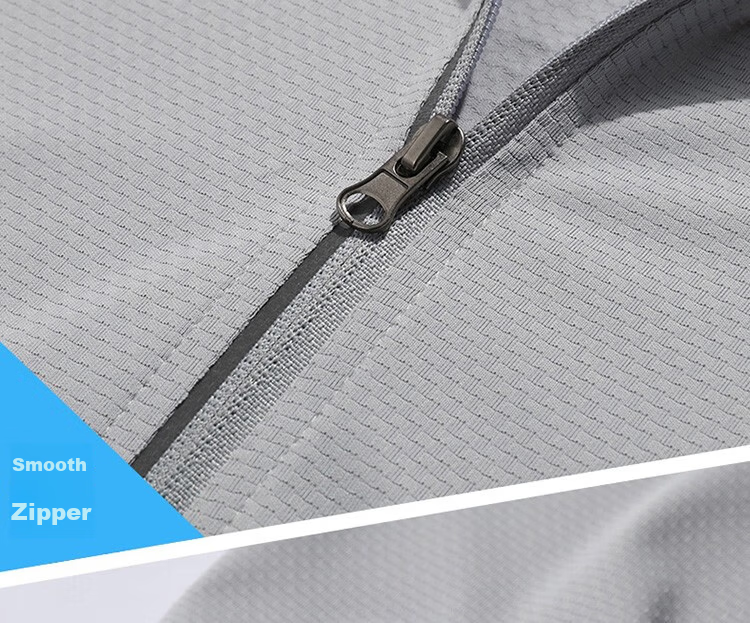 JEEP SPIRIT Men's Sun Protection Jacket, Summer Lightweight Coat, Fishing Skin Coat, Ice Silk Breathable Sun Protection Clothing, White, XL 18