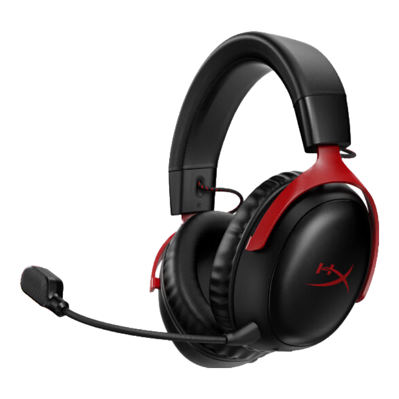 HYPERX Cloud III Wireless Hurricane 3 Wireless Black Red Gaming Headset Over-Ear Noise-Cancelling Microphone FPS PUBG Compatible with Delta Shadow Blade Zero