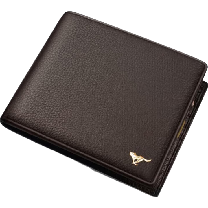 SEPTWOLVES Men's Wallet Genuine Leather Short Card Holder Birthday Gift for Dad Boyfriend Husband Practical Anniversary Present