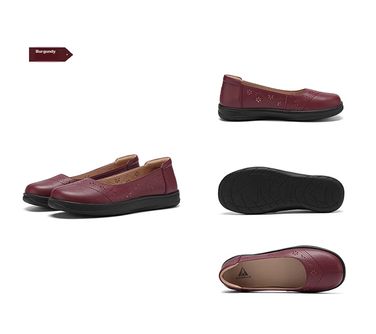 Zulijian Elderly Shoes [520 Gift for Mom] Women's Breathable Loafers 6032K Black Size 38 15