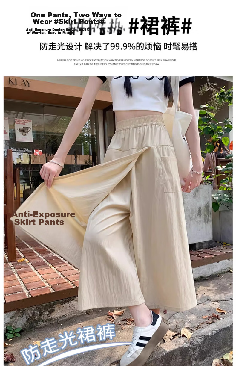 Langsha American Style Workwear High-Waist Slim A-Line Skirt Pants Loose Casual Yamamoto Wide-Leg Skirt Pants for Women 2026 New Arrival 8