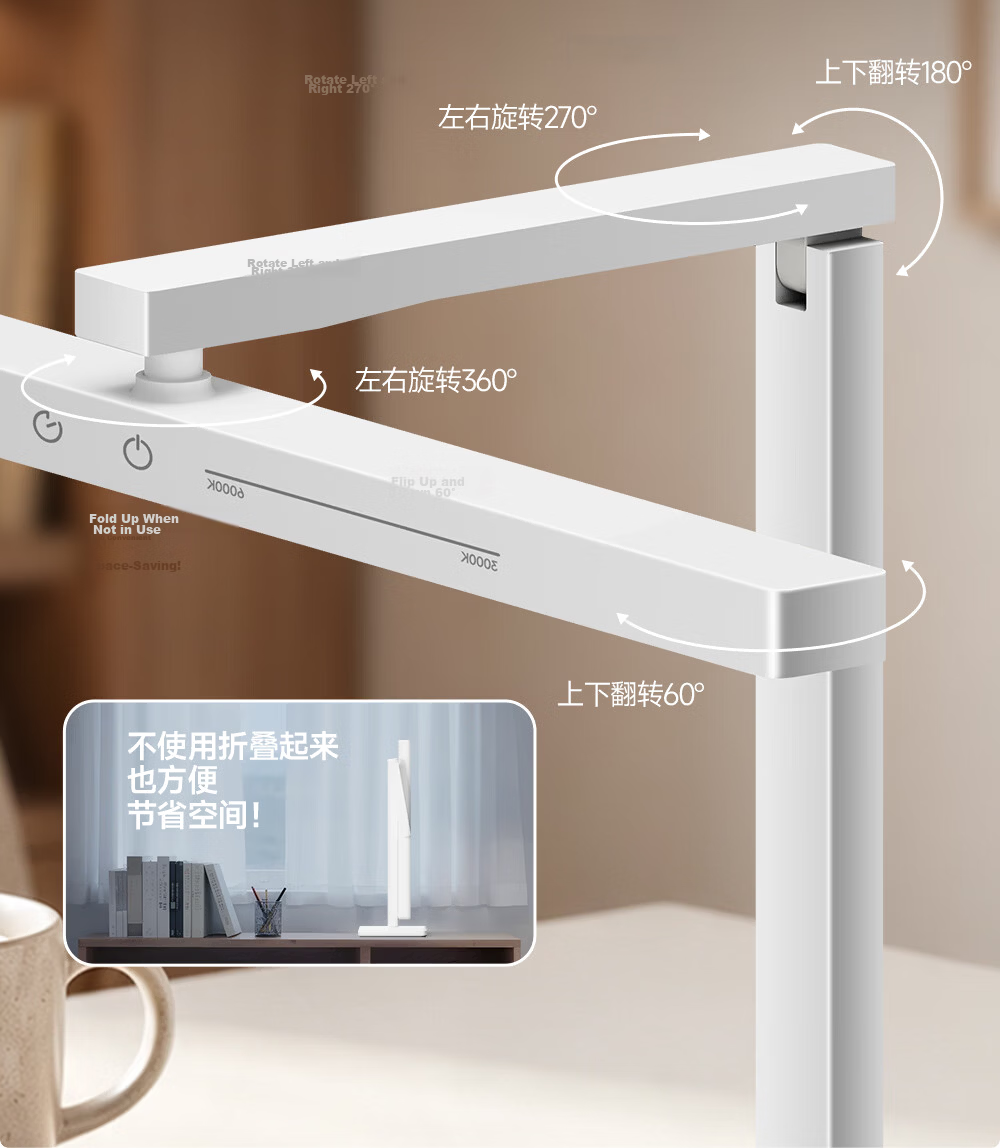 Dell Large Desktop Street Lamp Student Study Dormitory Anti-Myopia Eye Protection Desk Lamp Children's Reading Eye Care Table Lamp 22