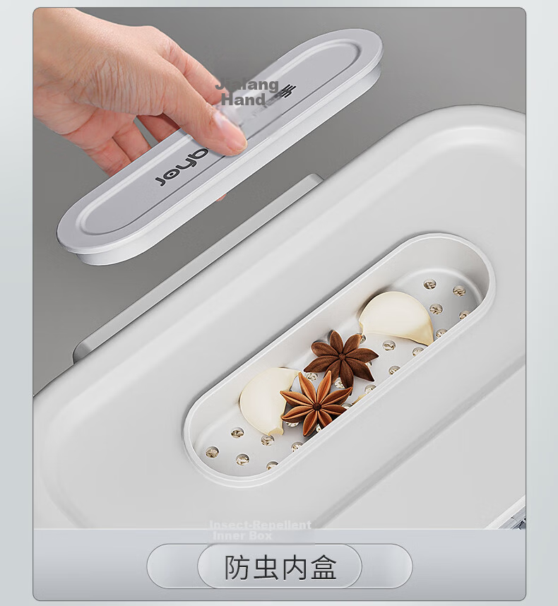 Jiabangshou Rice Container, 30 Jin Capacity, Sealed, Insect-Proof, Moisture-Proof, Rice Storage Bin, Rice Storage Box, Flour Storage Jar for Home Use 9