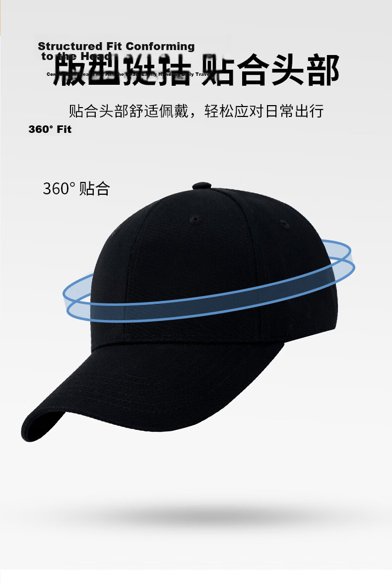 JEEP Men's Baseball Cap Fashion Trendy Duckbill Hat Unisex Couple Casual Outdoor Sports Brand Hat A0601 Black 6