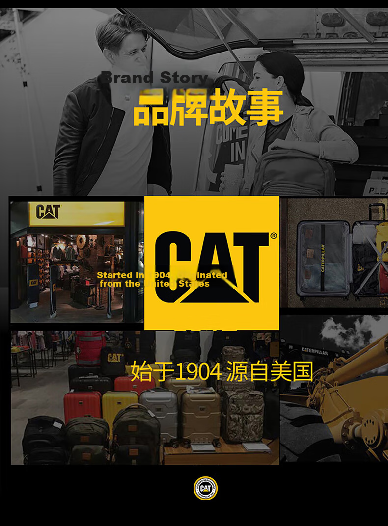 CAT Mini Shoulder Bag Small Phone Bag Casual Crossbody Outdoor Sports Neck Hanging Lightweight Flap Lock Black 84717 14