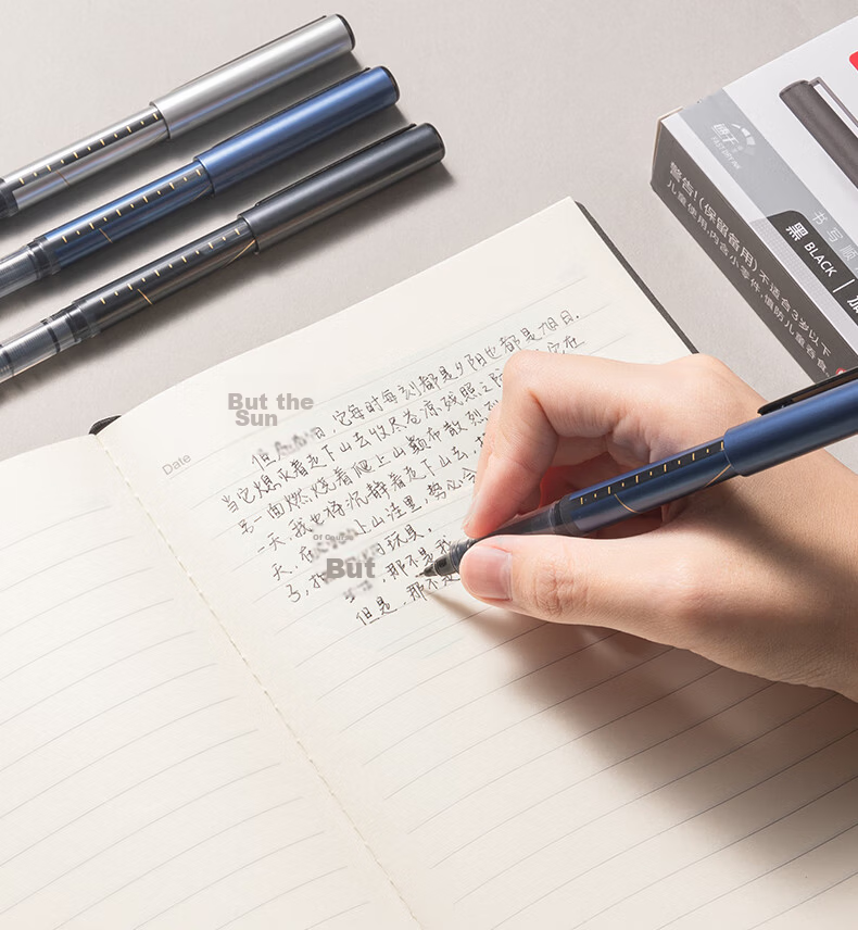 Deli Full Needle Tube Refillable Gel Pen Rollerball Pen for Office And Student Use, Signature Pen, Meeting Pen, 0.5mm, 12 Pens/box, S857 6