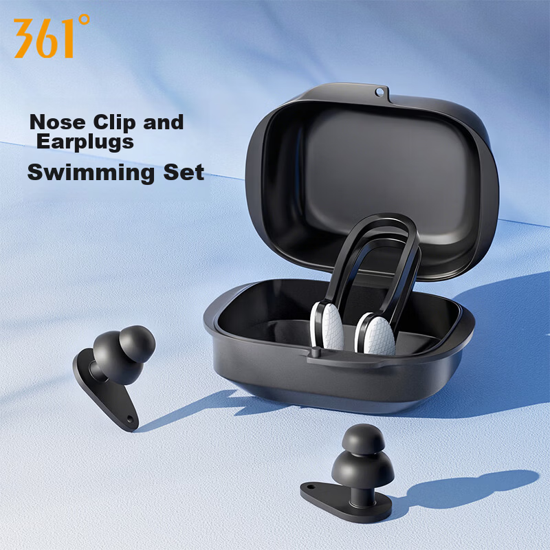 361° Nose Clip and Earplug Set Professional Swimming Waterproof Silicone Earplugs Nose Clip Anti-Choking Water Gear