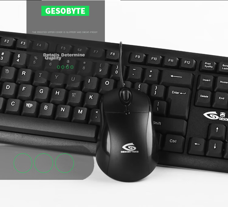 GESOBYTE M200 PS2 Wired Office Mouse for Desktop Computer, P-Port Round Connector, Corporate Bulk Purchase, Tax Invoice Available, Black 7