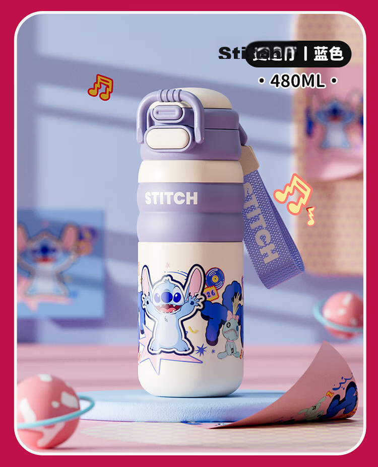 Disney Kids Insulated Water Bottle Elementary School Student Direct Drinking Cup Portable Straw Water Bottle for Girls Birthday Gift 11