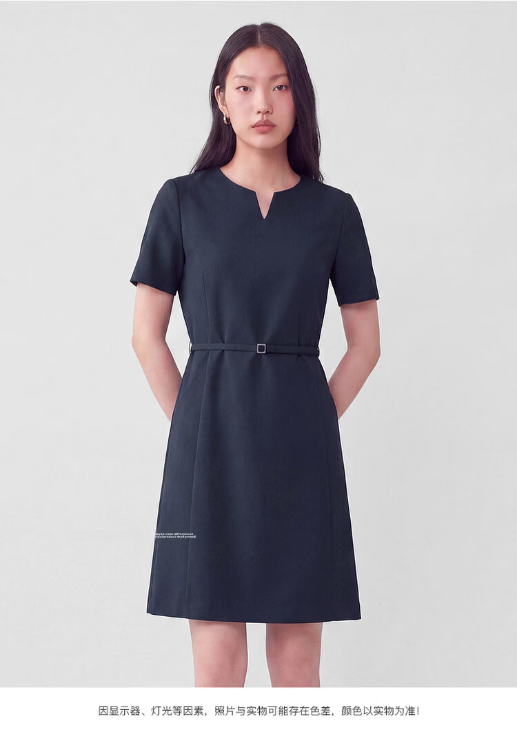 G2000 Women's 2026 Spring Summer Draped Short Sleeve Dress with Belt Comfortable Stretch Mall Edition 16