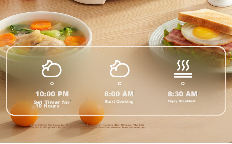 CHIGO Egg Cooker Double-Layer Steamer Smart Timer Auto Power-Off 2026 Model Breakfast Steamed Egg Machine JPZDQ859 22