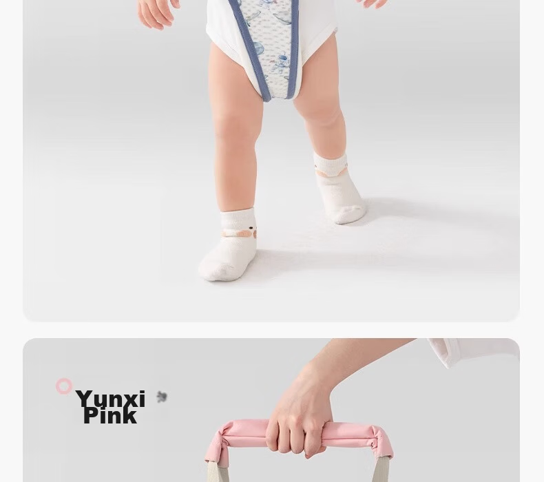Beitais Baby Walking Harness Anti-Choke Breathable Toddler Walking Stand Fall Prevention Safety Strap Spruce Blue 23