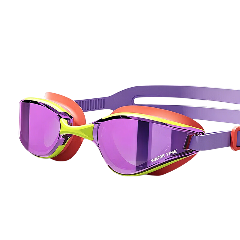 WATERTIME / Shuichuan Swimming Goggles, Anti-Fog, Waterproof, Large Frame, High Definition, Professional Swim Glasses for Men And Women, Purple