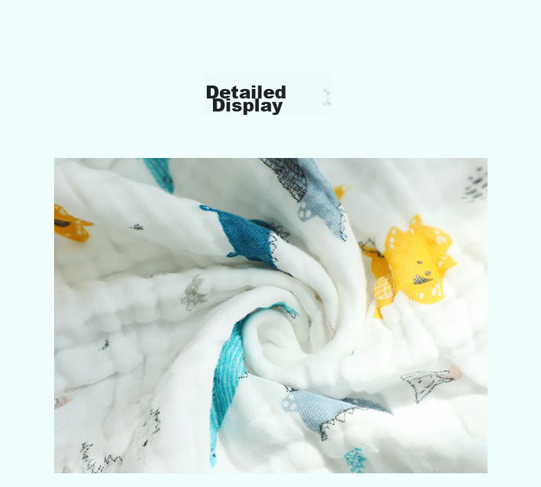 Grace Class A Pure Cotton Baby Gauze Bath Towel Unisex Infant Bath Wrap Newborn Large Towel Blanket 105*105cm 4