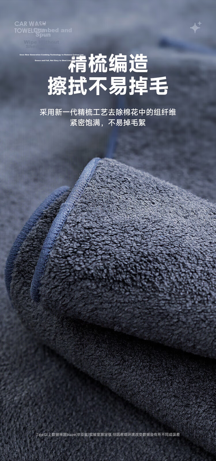 BIAZE Car Wash Towel Suede 30x60cm Thickened Glass Cleaning Interior Wiping Absorbent Cloth 8
