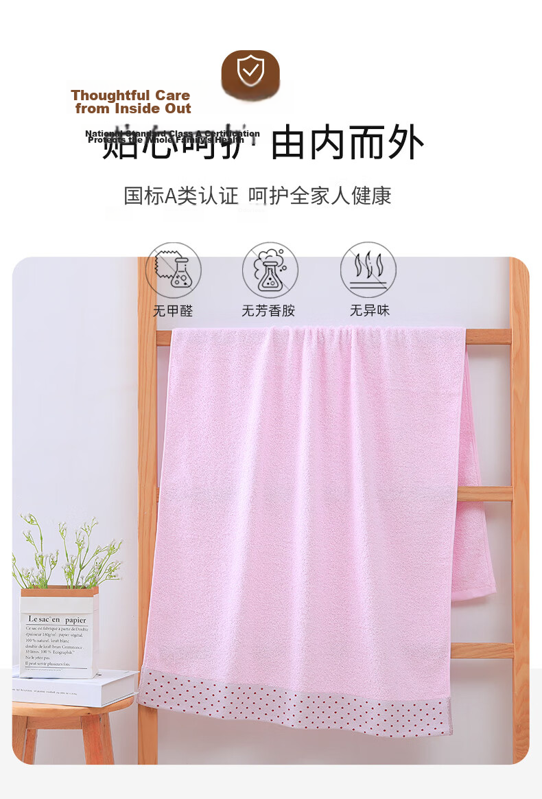 KING SHORE Miffy Series Class A Pure Cotton Absorbent Sports Bath Towel Cartoon Shower Wrap Single Pack Brown 150*80cm 9