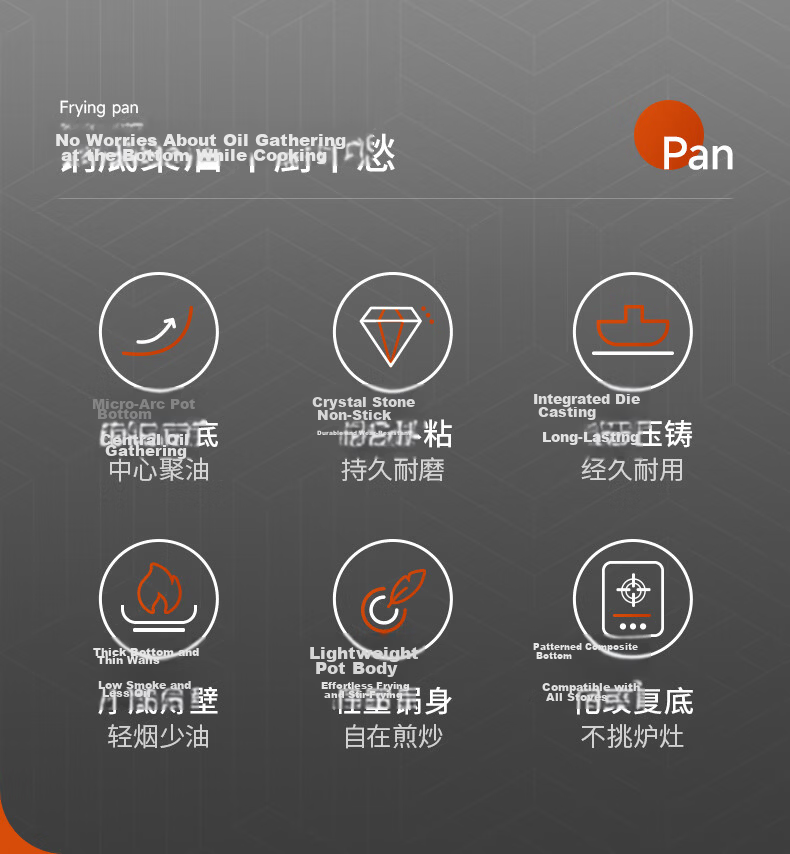 ASD Non-Stick Flat Frying Pan Maifan Stone Coating Multi-Functional Steak and Stir-Fry Pan 28cm Induction Cooker Compatible S11 4