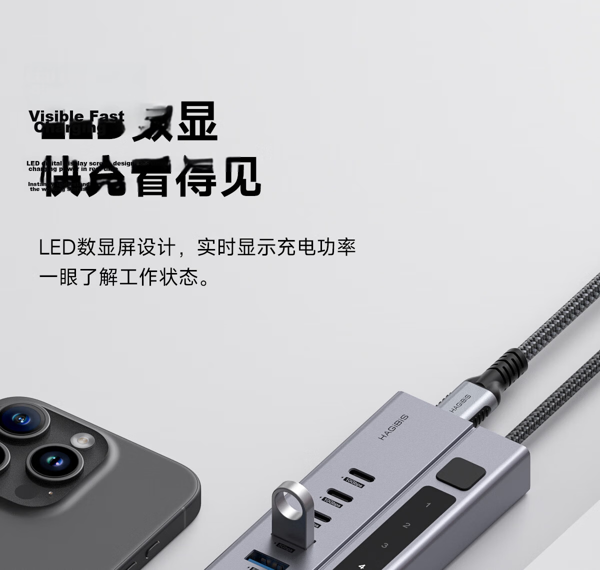 Hagibis Digital Display Expansion Dock with Screen, USB-C Converter, Ethernet Adapter, Type-C to HDMI Converter, Compatible with Apple Computers Mac, Thunderbolt 4 Adapter 9