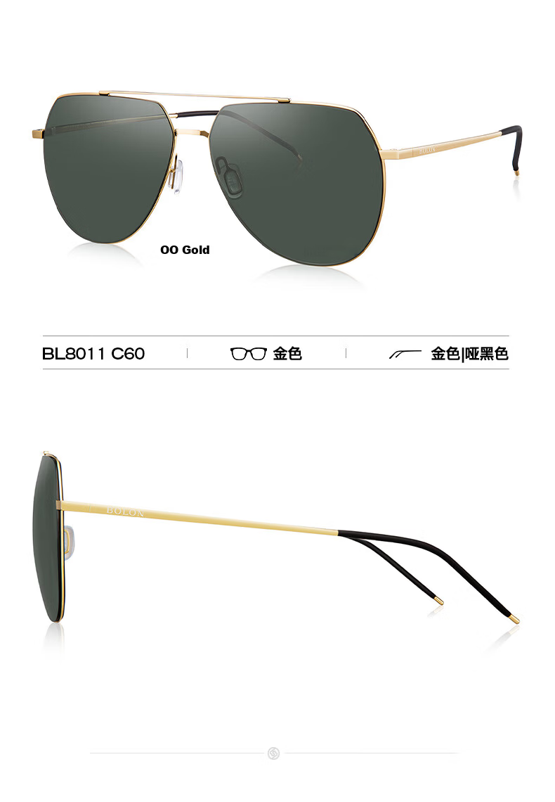 BOLON Sunglasses, Polarized Driving Fishing Sun Protection Glasses for Men, Toad-Shaped Sunglasses, Gift for Boyfriend, Trendy BL8122C12 12