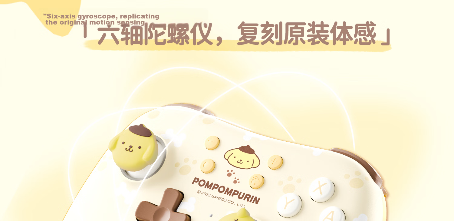 Gudetama x Pudding Dog Wireless Bluetooth Cartoon Game Controller Receiver for Switch 2/NS OLED/PC/Steam/Android/iOS IP Collaboration Girls Gift 20