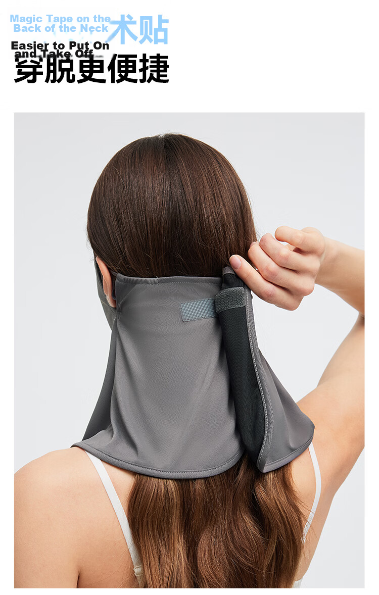 OhSunny Sunscreen Face Mask Outdoor UV Protection Neck Cover Ice Silk Breathable Sunshade Face Bikini Light Floral Purple 6