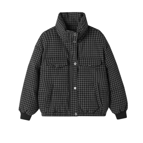 Dme [Puffy Mini Bread] Winter 90% Duck Down Stand Collar Loose down Jacket, Women's Short Coat