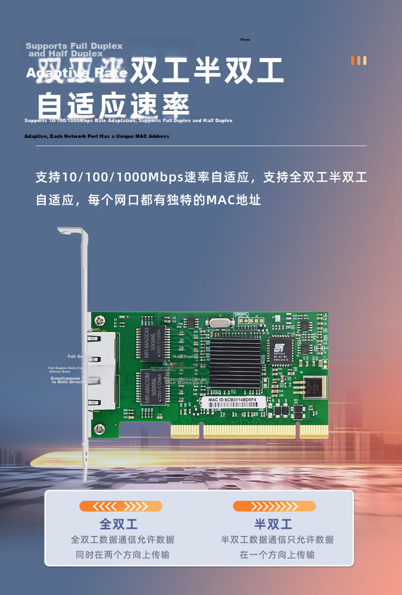 EB-LINK Intel 82546 Chip PCI Gigabit Dual-Port Server Network Card Desktop Ethernet Aggregation Soft Routing ROS Diskless 5