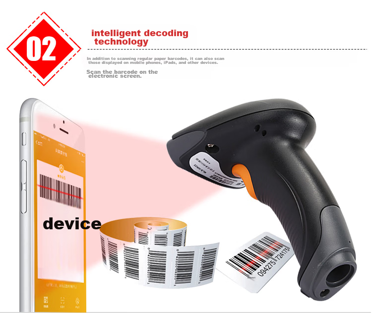 Newland NLS-HR22 Wired QR Code Scanner USB Interface Barcode Scanner for Supermarket Express WeChat Payment 5