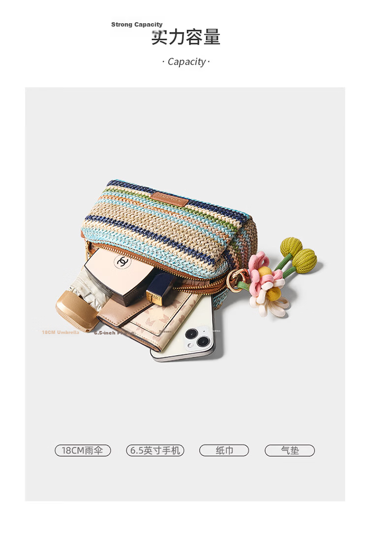 Aokang Women's New Rainbow Fashion Mobile Phone Bag Luxury Crossbody Shoulder Bag Birthday Gift Practical for Girlfriend 14