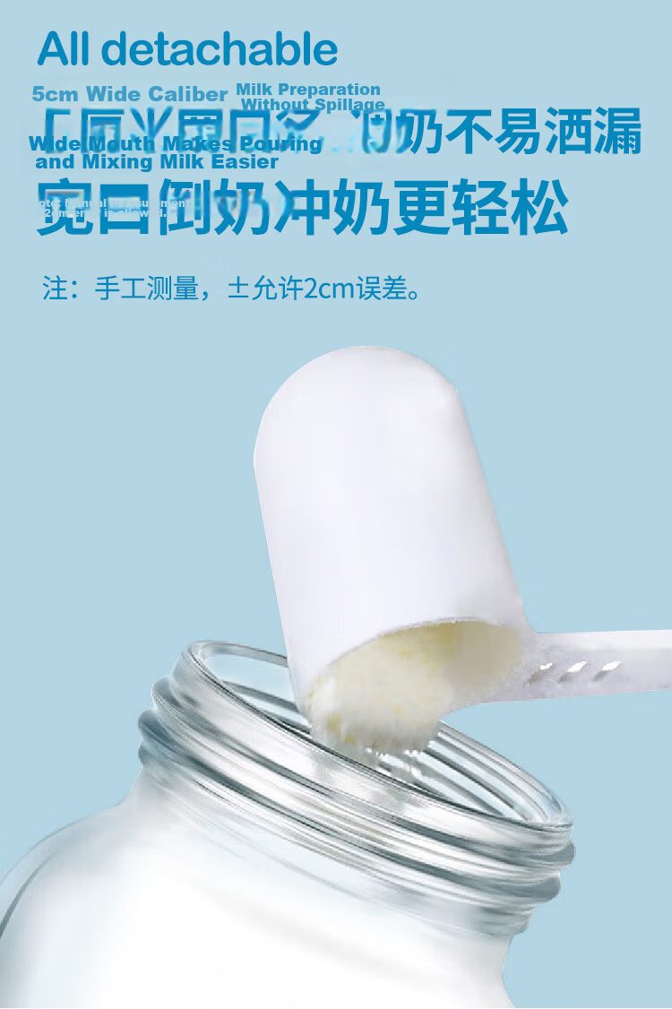 Bulangboshi Anti-Colic Baby Bottle (60ml Glass for 0-1 Month + 150ml Glass for 0-3 Months), Specially Designed for Newborns, Lion And Cute Rabbit Desig 11