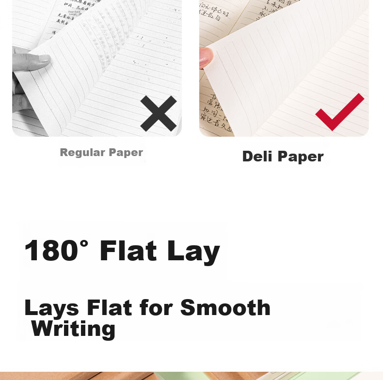 Deli 16K (B5) Large Capacity 96-Sheet 4-Pack Kraft Paper Notebook Set T1696-A 17