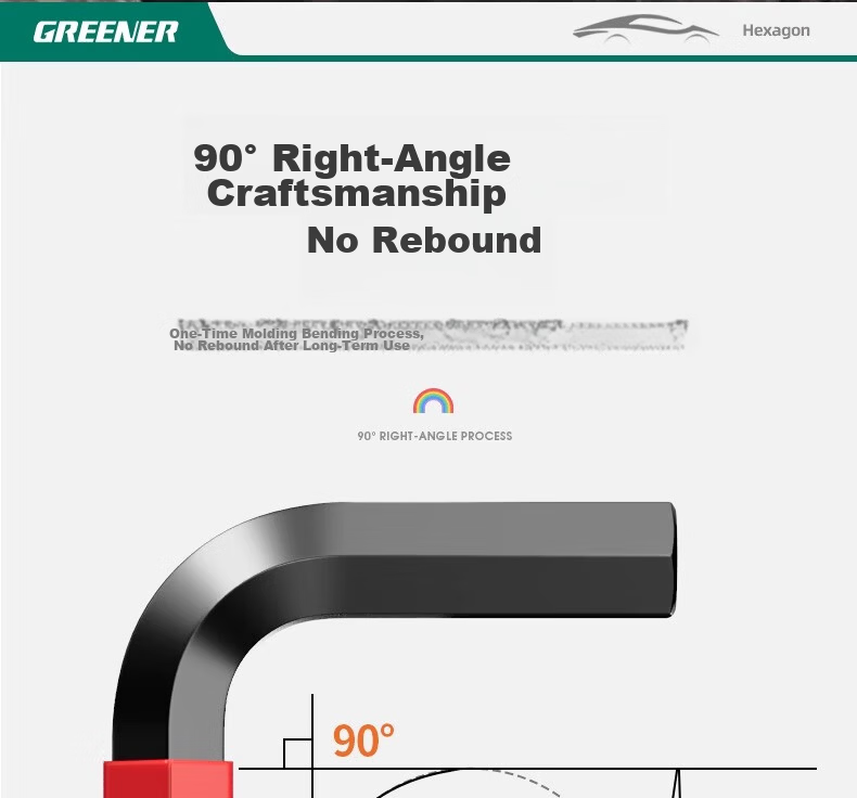 GREENER Hex Key Wrench Set, Hex Screwdriver, Hex Key, Hexagonal Inner Hexagon Rainbow Extended 7