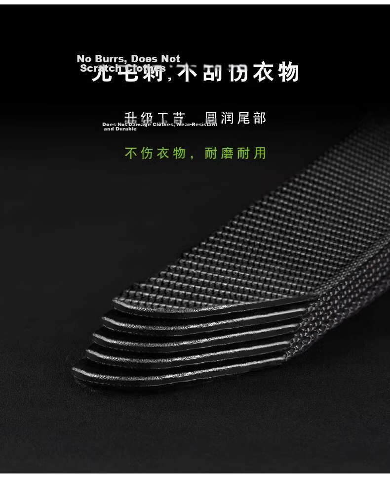 Zhanshuniao Men's Automatic Buckle Canvas Belt, Inner-Wear Buckle Nylon Business Leather Belt, Casual Fabric Trouser Belt Gift 19