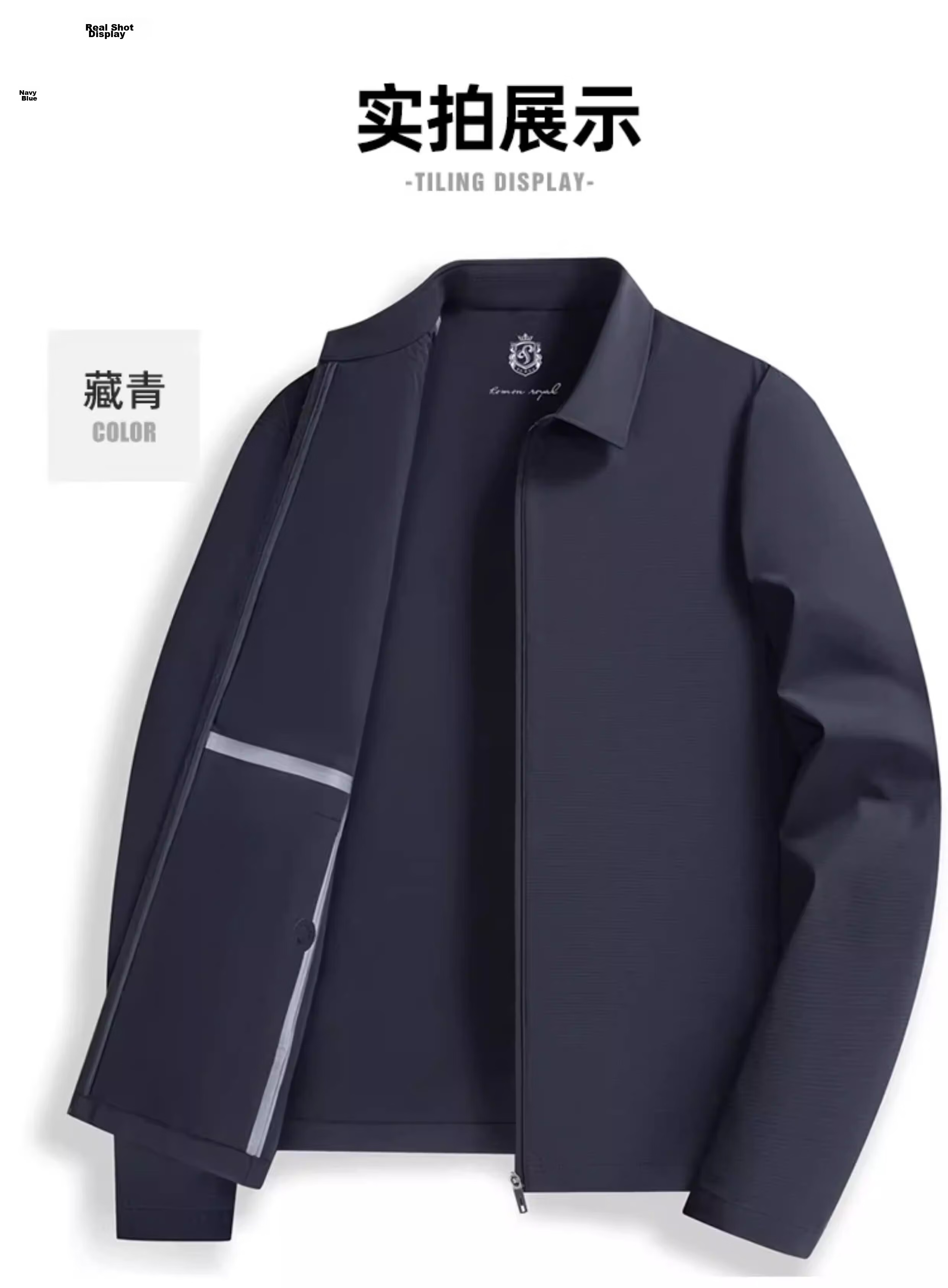 Romon Men's Summer Sunscreen Jacket Ice Silk Executive Casual Lightweight Middle-aged High-end Business Cooling UPF50+ 9