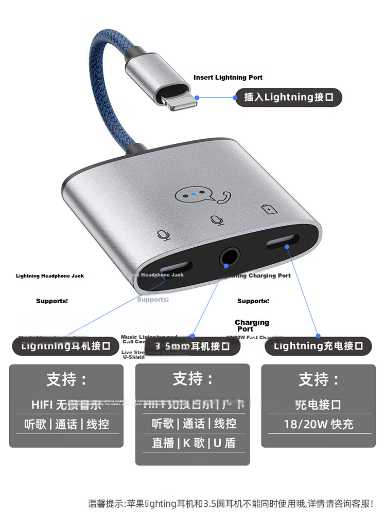 JOWOYE Live Streaming No.1 Sound Card Mobile Converter, Apple 17 Adapter, Huawei Xiaomi 60W Fast Charging, IPhone 18/16 Mixer Connection Cable, Microphone Dual-Channel Stereo 13