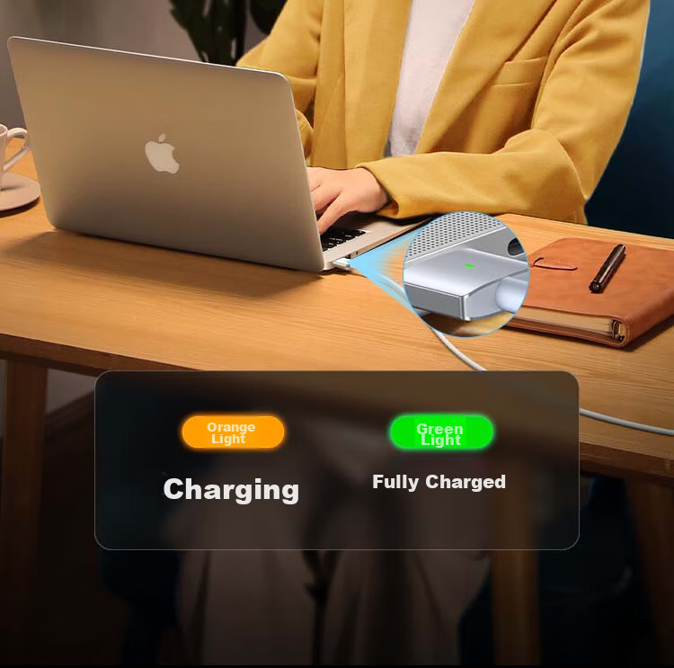UGREEN 140W Magnetic Fast Charging Cable for Apple MacBook, Magsafe 3 Power Cable, Type-C to T-shaped Connector, 2m, Silver 15