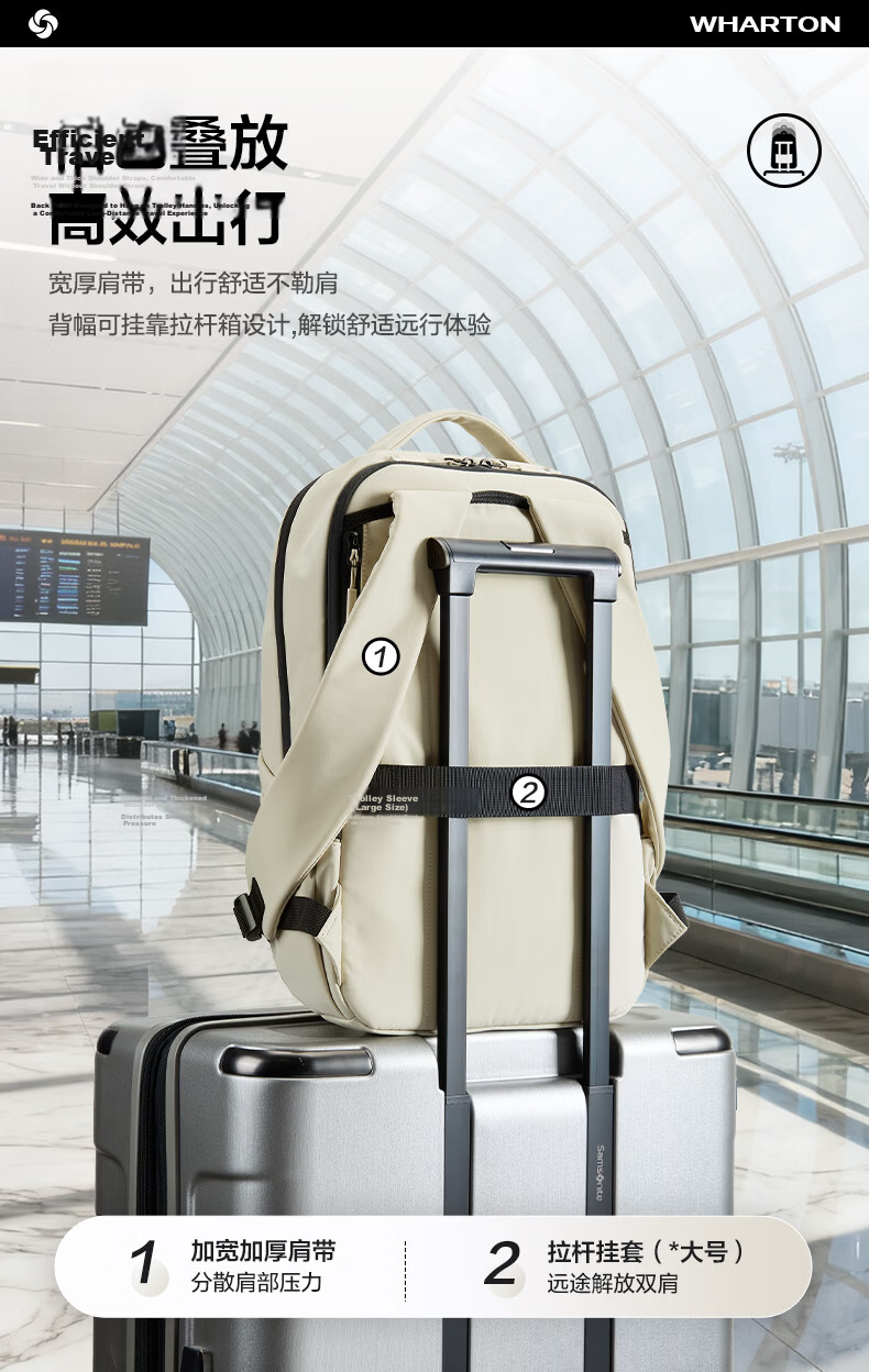 Samsonite Fashion Casual Backpack Laptop Bag 13.3 Inch Unisex Lightweight Large Capacity Gift 36B 10