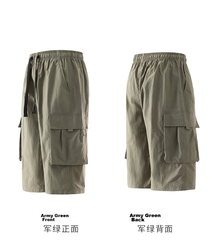 GLM Men's Summer Casual Fashion Cargo Comfortable Breathable Versatile Seven-Point Sports Shorts 25